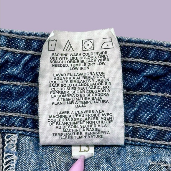 Riders By Lee Women’s 16M Jean Denim Cargo Capris Shorts Jorts 36x20‎ Baggy Y2K - Picture 5 of 9